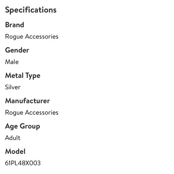 RA‎ Rogue Accessories Men’s Keizer Metal Horn Leather Cord Necklace NWT - Picture 5 of 5